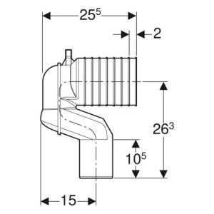 Geberit P-Anschlussbogen weiß 131081111