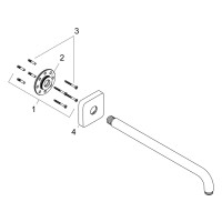 Hansgrohe Brausearm E Wandmontage 389mm chrom 27446000