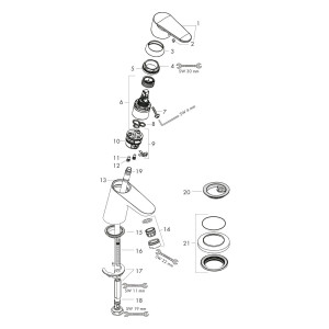 Hansgrohe Standventil Focus Auslauf Höhe 70mm für Kaltwasser chrom 31130000