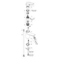 Hansgrohe Waschtisch Novus wassersparende Armatur Auslauf Höhe 100mm chrom 71031000
