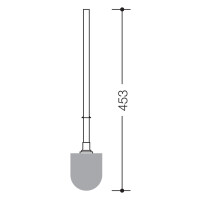 HEWI WC-Bürste ohne Behälter Bürstengriff Signalweiß Bürstenkopf schwarz 4772001098