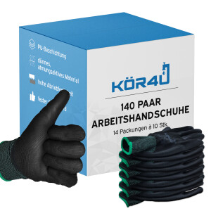 kör4u Arbeitshandschuhe Basic 50, PU-Beschichtung, Größe 11 (2XL), 140 Paar