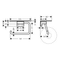 Hansgrohe Toilettenpapierhalter AddStoris