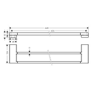 Hansgrohe Badetuchhalter AddStoris