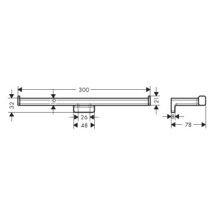 Hansgrohe Reservepapierhalter AddStoris zweiarmig