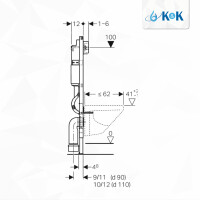 Geberit Vorwandelement Duofix Basic 112cm 458103001