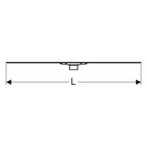 Geberit Duschrinne CleanLine 60 für dünne Bodenbeläge Edelstahl gebürstet 154458001