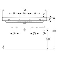 Geberit Waschtisch Square SMYLE 500253011