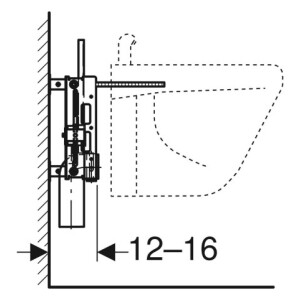 Geberit Wand-Bidet-Element Kombifix Universal tiefenverstellbar 457530001