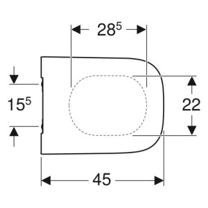 Geberit WC-Sitz SMYLE Square mit Absenkautomatik schmales Design verchromt weiß 500237011