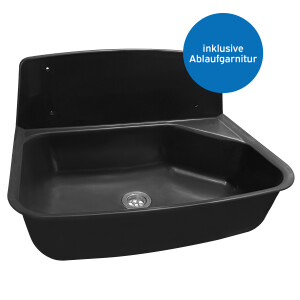 kör4u Ausgussbecken aus Kunststoff schwarz