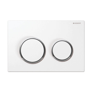 Geberit Betätigungsplatte Omega 20, für 2-Mengen-Spülung hochglanz weiß 115085KJ1