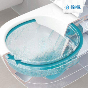 Villeroy & Boch Komplettset O-novo spülrandlos inkl. WC Sitz weiß 5660HR01