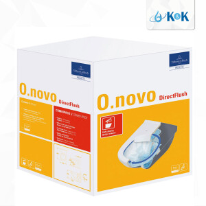 Villeroy & Boch Komplettset O-novo spülrandlos inkl. WC Sitz weiß 5660HR01