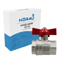 k&ouml;r4u Kugelhahn Messing mit T-Griff voller...