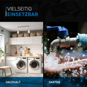 kör4u Kugelauslaufventil vernickelt mit Schlauchverschraubung 3/4"