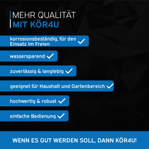 kör4u Kugelauslaufventil vernickelt mit Schlauchverschraubung 3/4"