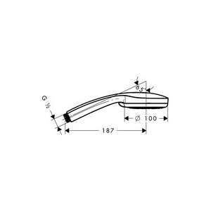 Hansgrohe Handbrause Croma 100 Vario 4 Strahlarten mit Wassersparfunktion 28537000
