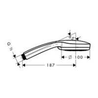 Hansgrohe Handbrause Croma 100 Vario 4 Strahlarten mit Wassersparfunktion 28537000