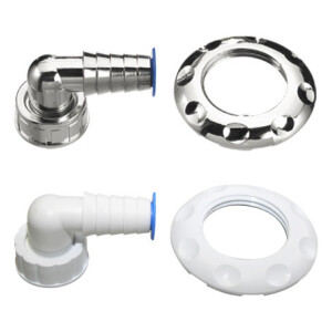 Otto Haas Anschlusswinkel für Unterputz Siphon chrom 2076