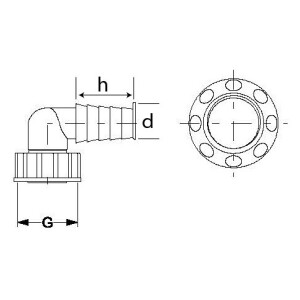 Otto Haas Anschlusswinkel für Unterputz Siphon chrom 2076