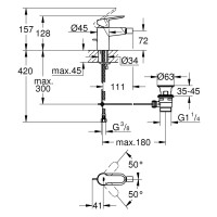 Grohe BauEdge Einhand Bidetbatterie chrom 23331000