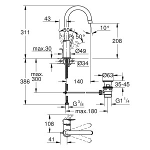 Grohe BauLoop Waschtischarmatur Einhand chrom 23763001