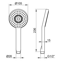 KEUCO Handbrause Edition 11 verchromt 51180010300