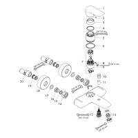 Hansgrohe Wannenmischer Aufputz Metris DN15 chrom 31480000