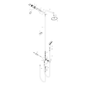 Hansgrohe Showerpipe Crometta S 240 Reno EcoSmart 1jet chrom 27270000