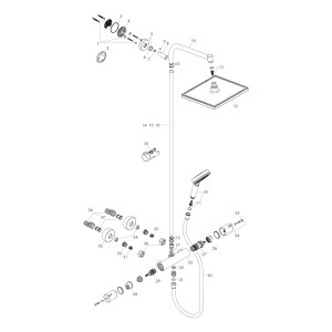 Hansgrohe Showerpipe Crometta E 240 1jet chrom 27271000