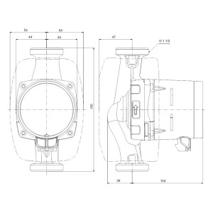 Grundfos Umwälzpumpe Alpha1 25-80 180mm, G 1 1/2, 99345910