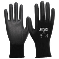 Nitras Nylon-PU Handschuhe 6215 schwarz