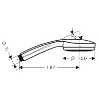 Hansgrohe Handbrause Croma 100 1jet chrom 28580000