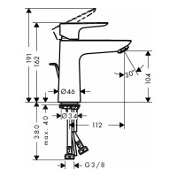 Hansgrohe Waschtischmischer 110 Talis E chrom 71710000