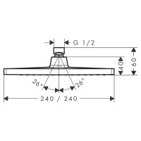 Hansgrohe Kopfbrause Crometta E 240 chrom 26726000