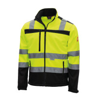 Nitras Warnschutz Softshelljacke 7171 neongelb regular fit