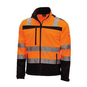 Nitras Warnschutz Softshelljacke 7170 neonorange regular fit