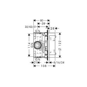 Hansgrohe ibox universal Unterputzkörper 01800180