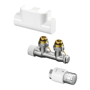 Oventrop Anschluss-Set 2 Multiblock T/Uni SH, Eckform weiß 1184184