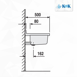 Sanit Maxi Becken mit Überlauf weiß, weißanthrazit 33 l Fassungsvermögen 60.007.01..0099