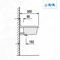 Sanit Maxi Becken mit Überlauf weiß, weißanthrazit 33 l Fassungsvermögen 60.007.01..0099