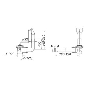 Dallmer Ab- und Überlaufset 024 U, 1 1/2" 110404