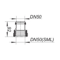 Dallmer HT/SML-Rohrverbinder, DN 50/DN 50 SML 880024