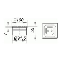 Dallmer Aufsatz VC 10, 100 x 100 mm 400352