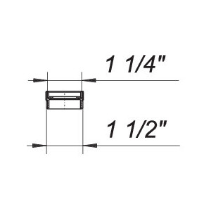 Dallmer Reduzier- und Distanzring, 1 1/4" x 11/2 090126