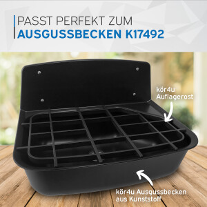 kör4u Auflagerost für Ausgussbecken aus Kunststoff schwarz