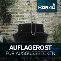 kör4u Auflagerost für Ausgussbecken aus Kunststoff schwarz