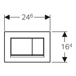 Geberit Betätigungsplatte Sigma 30 2-Mengen-Spülung weiß/mattchrom 115883KL1