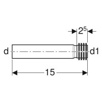 Geberit Verlängerung mit Manschette 150 mm 152.489.16.1